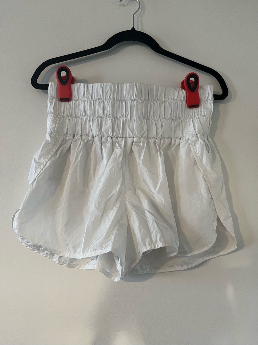 Free People Movement White High Rise Athletic Short Large Stretchy Loungewear